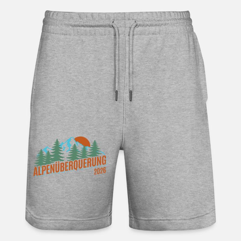Traversée des Alpes 2026 - Randonnée - Short de jogging bio TRAINER Stanley/Stella unisexe - gris chiné