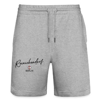 Reinickendorf - Drapeau de Berlin - Ours de Berlin - Short de jogging bio TRAINER Stanley/Stella unisexe - gris chiné - Devant - Nik (191cm) & Marisol (170cm)