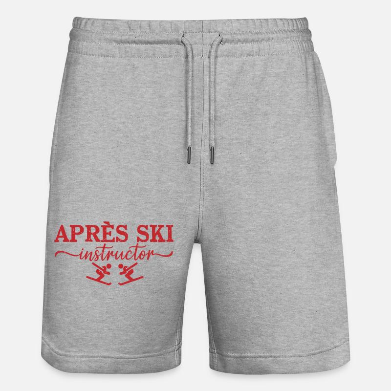 Moniteur d’après-ski Skilehrer - Short de jogging bio TRAINER Stanley/Stella unisexe - gris chiné