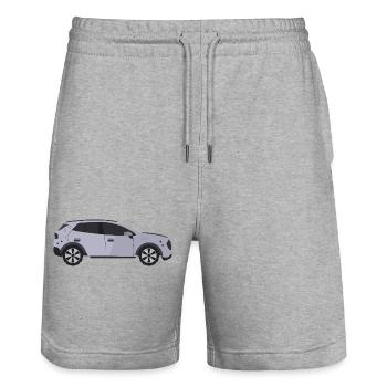 Auto - Stanley/Stella Unisex Bio Joggingshorts Trainer  - Grau meliert - Vorne - Nik (191cm) & Marisol (170cm)