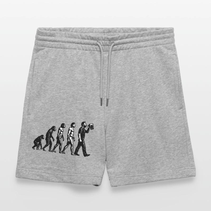 Evolution to Beer Drinker Grunge Design Stanley/Stella Trainer Unisex Organic Jogging Shorts