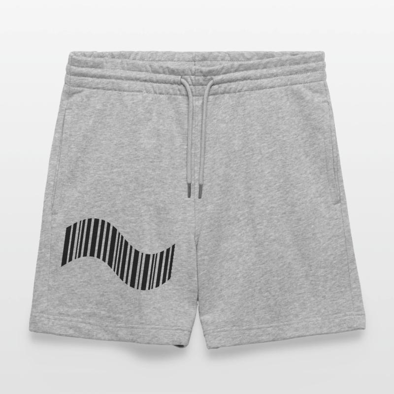 Barcode in wavy shape Stanley/Stella Trainer Unisex Organic Jogging Shorts