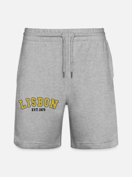Lisbon Est. 1975 - Stanley/Stella Trainer Unisex Organic Jogging Shorts - heather grey