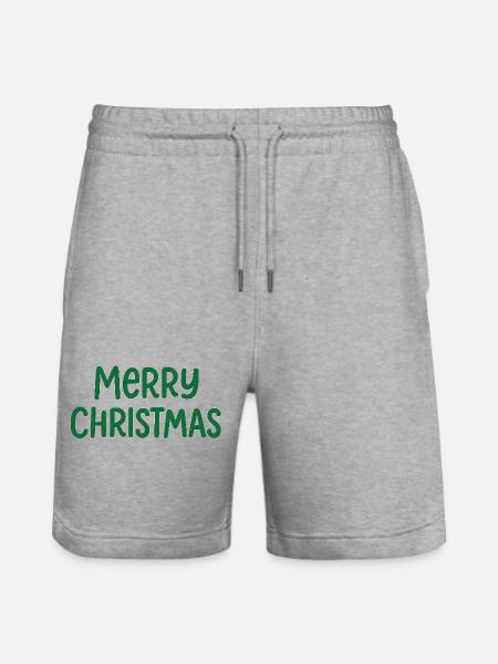 Merry Christmas Weihnachten - Stanley/Stella Trainer Unisex Organic Jogging Shorts - heather grey