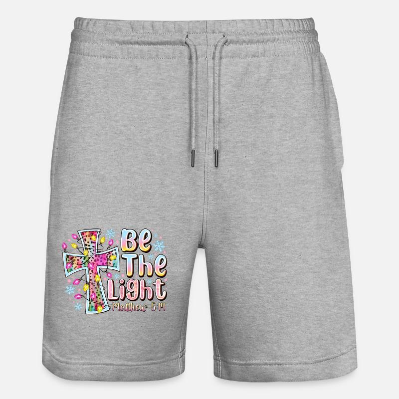 Be The Light Cross Prism - Short de jogging bio TRAINER Stanley/Stella unisexe - gris chiné