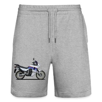 Abenteuer-Fahrrad - Stanley/Stella Unisex Bio Joggingshorts Trainer  - Grau meliert - Vorne - Nik (191cm) & Marisol (170cm)