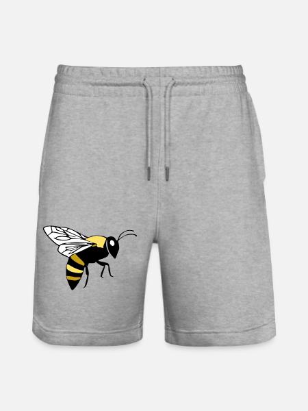 Bee Honey Bee Beekeeper Gift - Stanley/Stella Trainer Unisex Organic Jogging Shorts - heather grey