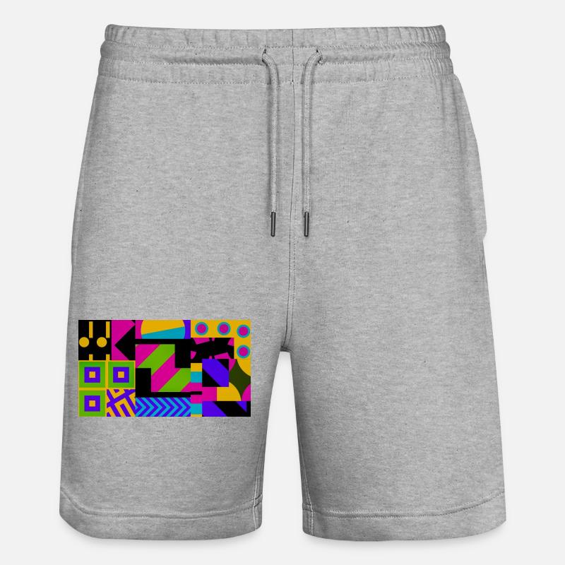 Nova Neon Geometry - Short de jogging bio TRAINER Stanley/Stella unisexe - gris chiné