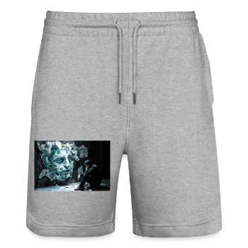 Felsgesicht und Nachdenklicher Mann - Stanley/Stella Unisex Bio Joggingshorts Trainer  - Grau meliert - Vorne - Nik (191cm) & Marisol (170cm)