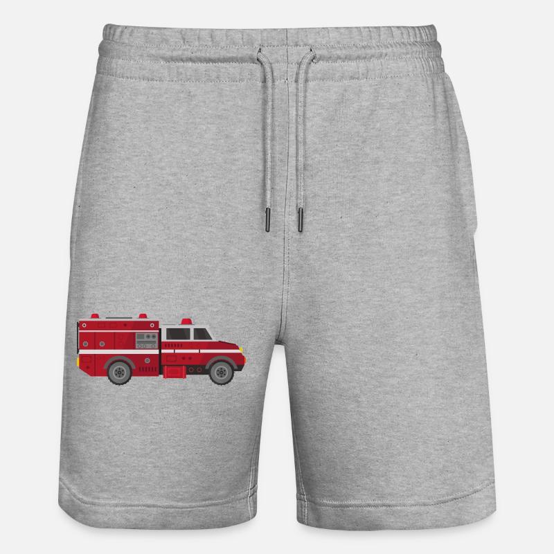 Camion de pompiers - Short de jogging bio TRAINER Stanley/Stella unisexe - gris chiné