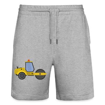 Road roller - Stanley/Stella Trainer Unisex Organic Jogging Shorts - heather grey - Front - Nik (191cm) & Marisol (170cm)