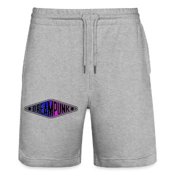 Dreampunk Neon Diamond - Stanley/Stella Trainer Unisex Organic Jogging Shorts - heather grey - Front - Nik (191cm) & Marisol (170cm)