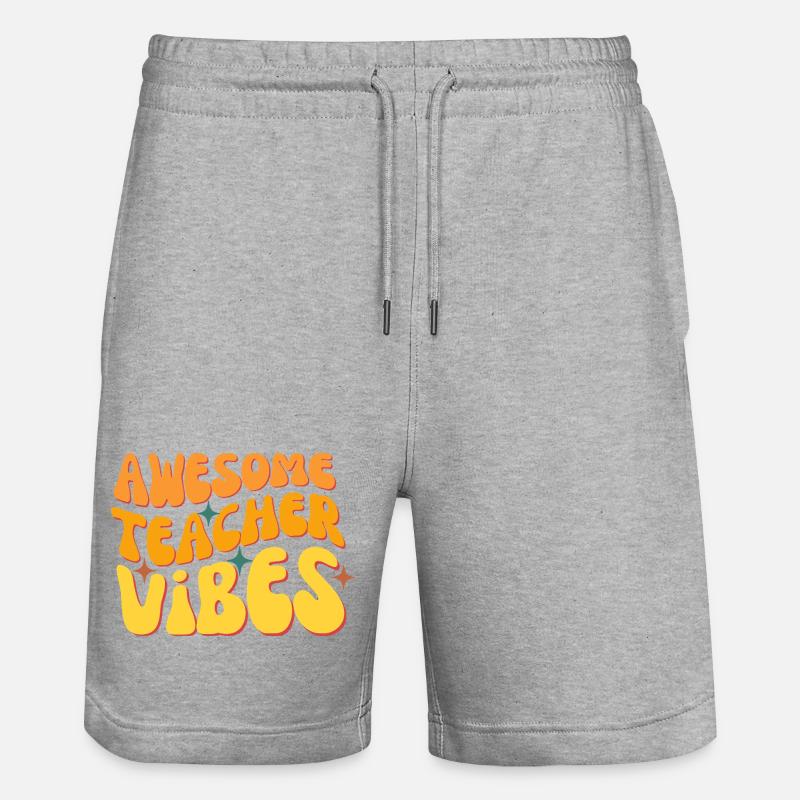 Des vibrations d’enseignant impressionnantes - Short de jogging bio TRAINER Stanley/Stella unisexe - gris chiné