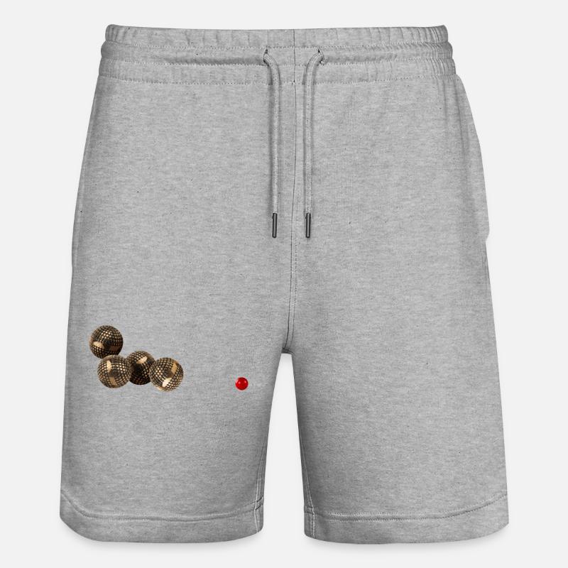 Jeu de boule de pétanque - Short de jogging bio TRAINER Stanley/Stella unisexe - gris chiné
