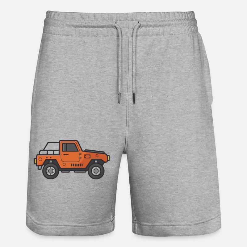Dessin animé Jeep - Short de jogging bio TRAINER Stanley/Stella unisexe - gris chiné