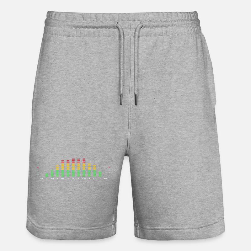 Rainbow Equalizer Pulse - Stanley/Stella Unisex Bio Joggingshorts Trainer  - Grau meliert