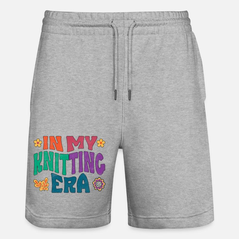 À l’époque du tricot - Short de jogging bio TRAINER Stanley/Stella unisexe - gris chiné