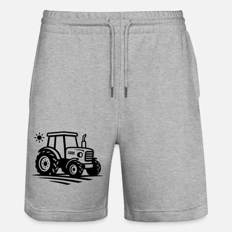 Agriculture et ferme | Logo du tracteur - Short de jogging bio TRAINER Stanley/Stella unisexe - gris chiné