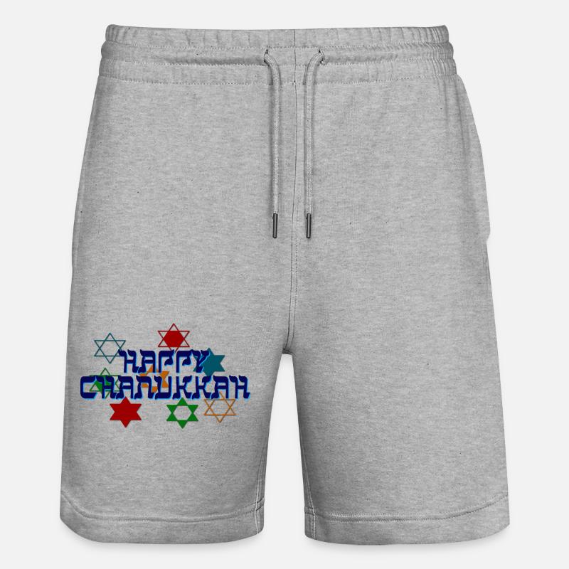Joyeux Hanoukka - Short de jogging bio TRAINER Stanley/Stella unisexe - gris chiné