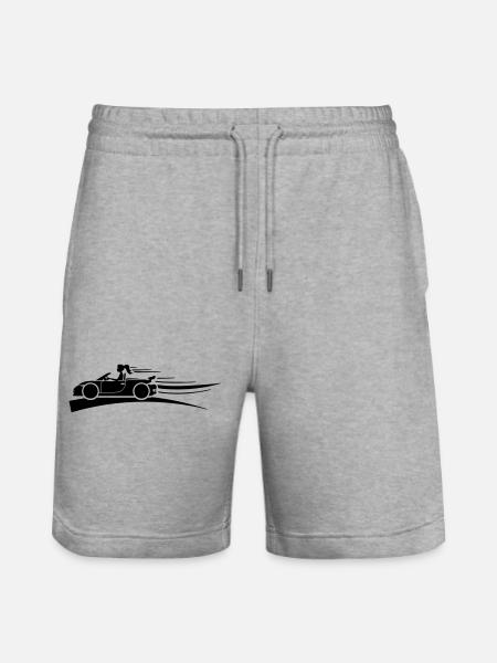 Auto Frau Gas Sportwagen - Stanley/Stella Unisex Bio Joggingshorts Trainer  - Grau meliert