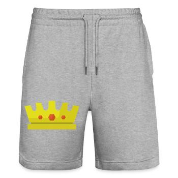 Couronne - Short de jogging bio TRAINER Stanley/Stella unisexe - gris chiné - Devant - Nik (191cm) & Marisol (170cm)