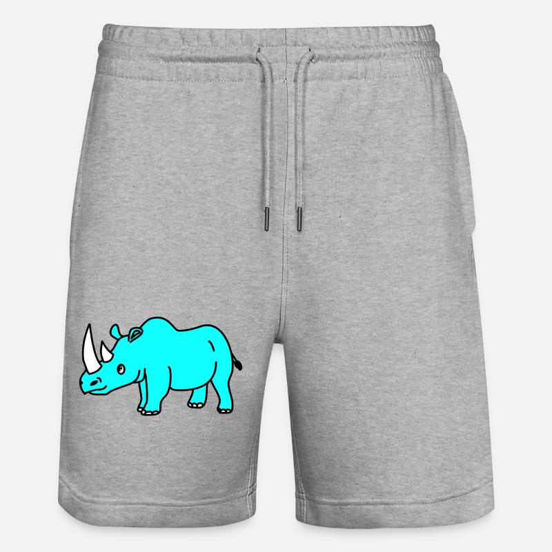 NASHORNiiiiiiiiii - Stanley/Stella Unisex Bio Joggingshorts Trainer  - Grau meliert