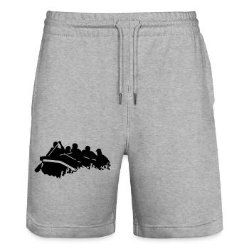 rafting - Short de jogging bio TRAINER Stanley/Stella unisexe - gris chiné - Devant - Nik (191cm) & Marisol (170cm)