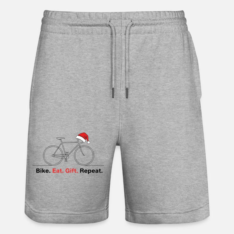 Vélo manger cadeau répéter - Short de jogging bio TRAINER Stanley/Stella unisexe - gris chiné
