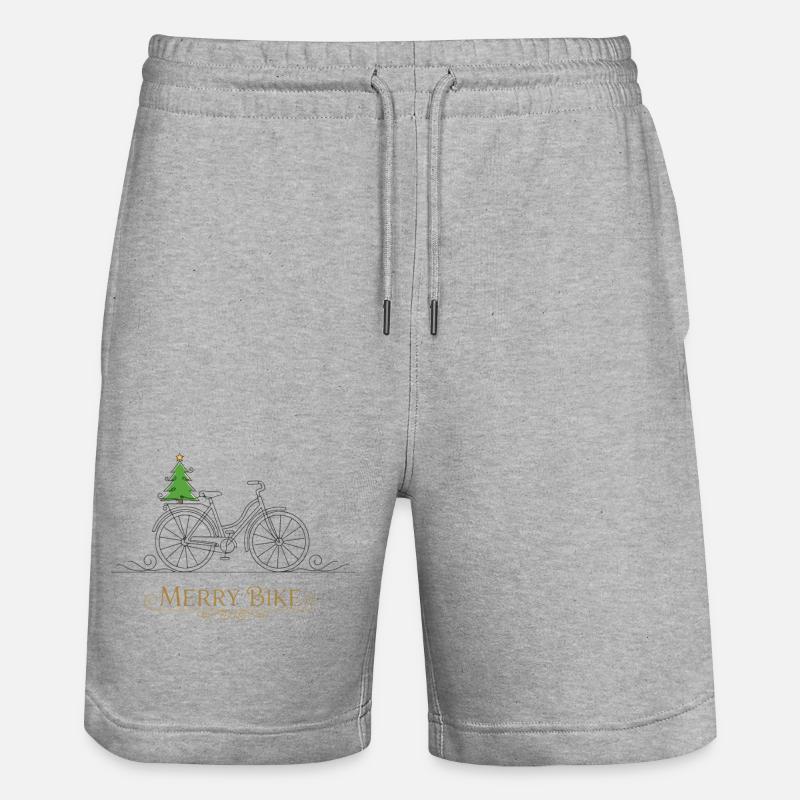 Arbre de Noël joyeux vélo - Short de jogging bio TRAINER Stanley/Stella unisexe - gris chiné