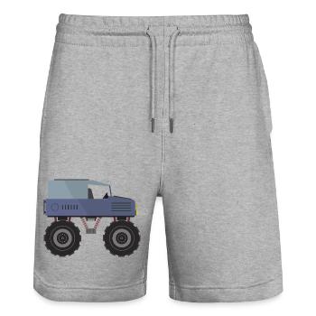 Camion monstre - Short de jogging bio TRAINER Stanley/Stella unisexe - gris chiné - Devant - Nik (191cm) & Marisol (170cm)