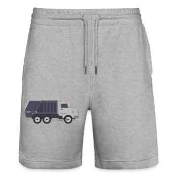 Camion à ordures - Short de jogging bio TRAINER Stanley/Stella unisexe - gris chiné - Devant - Nik (191cm) & Marisol (170cm)