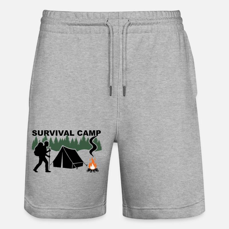 Camp de survie - Short de jogging bio TRAINER Stanley/Stella unisexe - gris chiné
