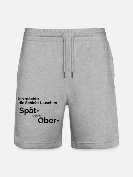 Schicht tauschen - Stanley/Stella Unisex Bio Joggingshorts Trainer  - Grau meliert