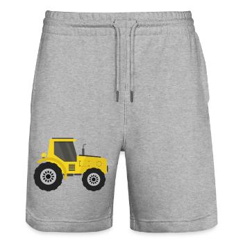 Traktor - Stanley/Stella Unisex Bio Joggingshorts Trainer  - Grau meliert - Vorne - Nik (191cm) & Marisol (170cm)