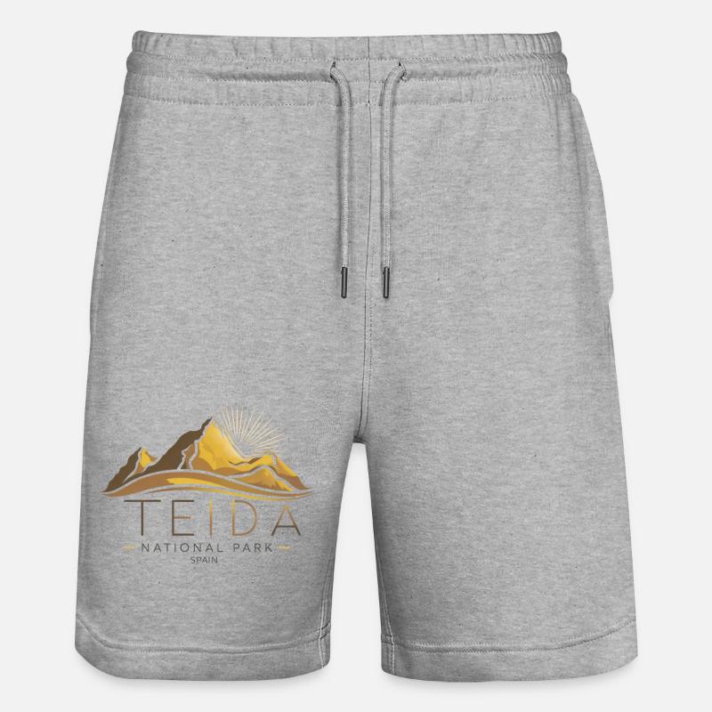 Teide Tenerife Canaries Volcan Espagne Randonnée - Short de jogging bio TRAINER Stanley/Stella unisexe - gris chiné
