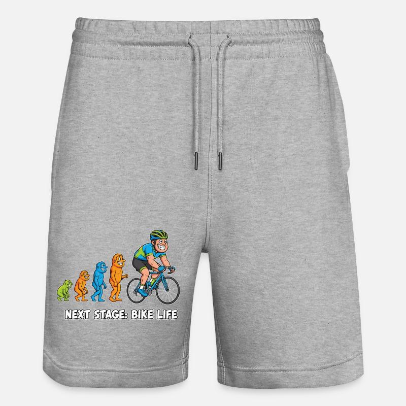 Évolution vers la vie vélo-vélo - Short de jogging bio TRAINER Stanley/Stella unisexe - gris chiné