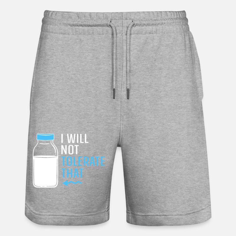 Flatulence au lactose au lait - Short de jogging bio TRAINER Stanley/Stella unisexe - gris chiné