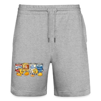 Condensed Milk Sweet - Stanley/Stella Trainer Unisex Organic Jogging Shorts - heather grey - Front - Nik (191cm) & Marisol (170cm)