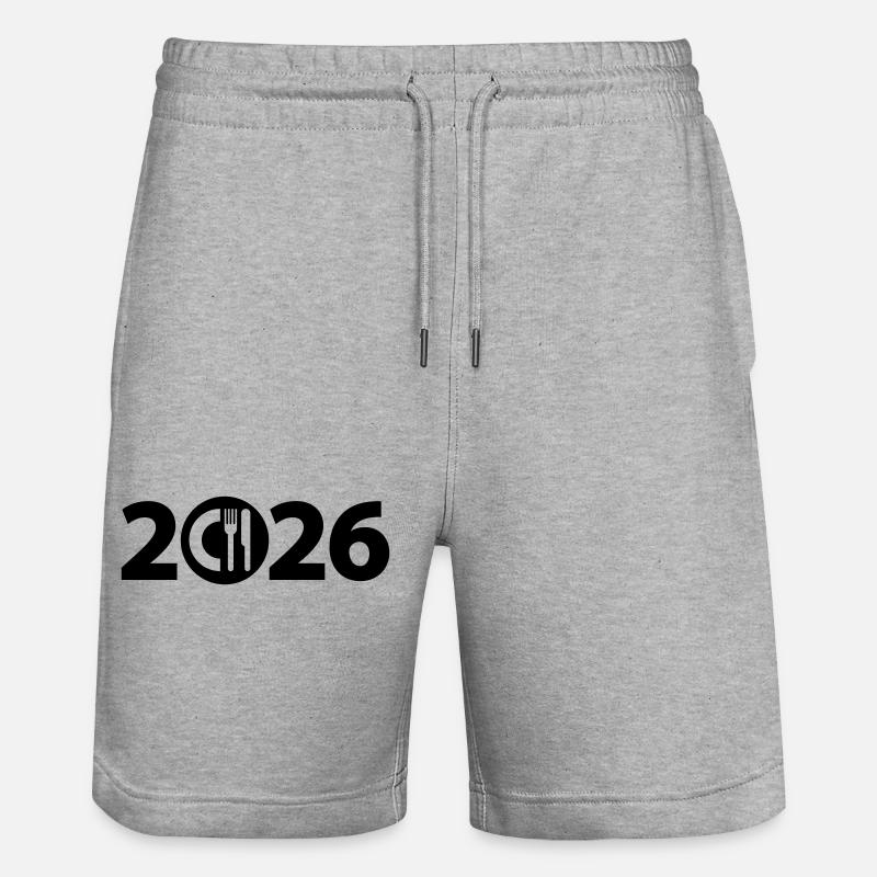 Chef 2026, Chef 2026, Restaurant 2026 - Short de jogging bio TRAINER Stanley/Stella unisexe - gris chiné