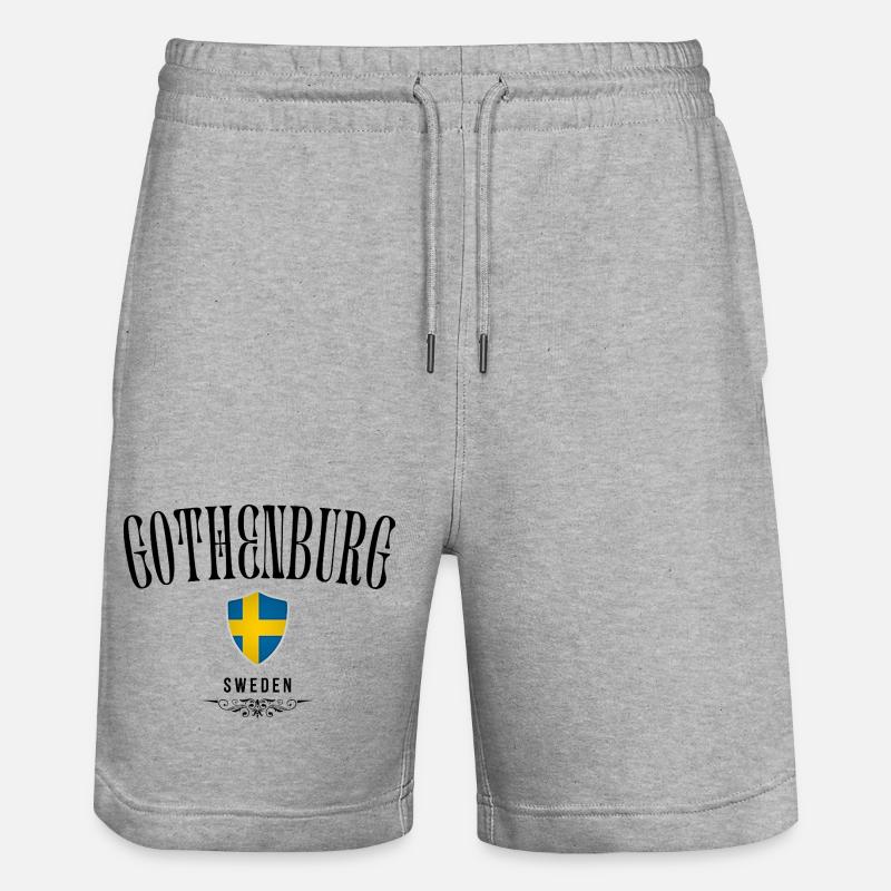 Souvenir Göteborg, Göteborg Suède - Short de jogging bio TRAINER Stanley/Stella unisexe - gris chiné