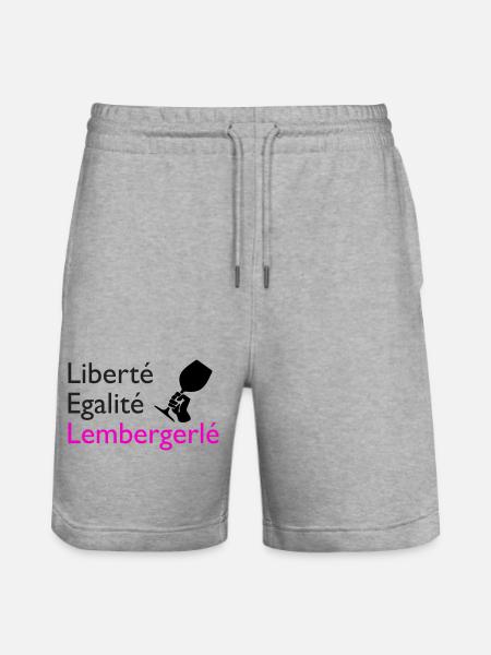 Liberté Egalité Lembergerlé - Stanley/Stella Unisex Bio Joggingshorts Trainer - Grau meliert