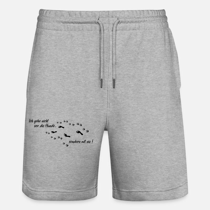 mit die Hunde - Stanley/Stella Unisex Bio Joggingshorts Trainer  - Grau meliert