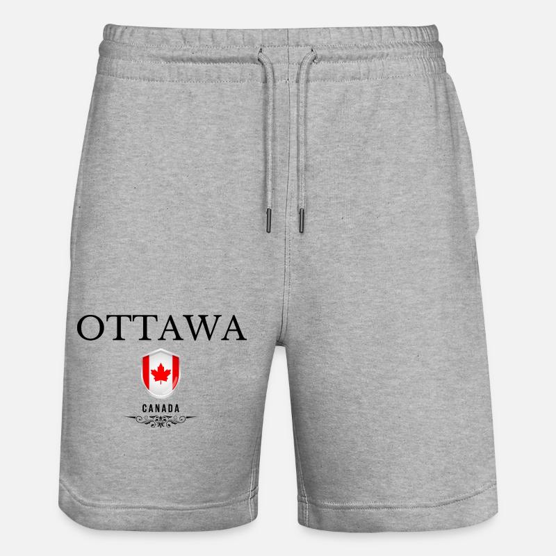 Souvenir Ottawa, Ottawa Canada - Short de jogging bio TRAINER Stanley/Stella unisexe - gris chiné