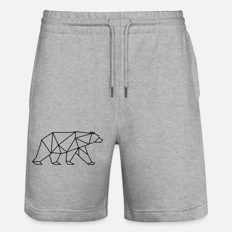 Polygone d’ours - Short de jogging bio TRAINER Stanley/Stella unisexe - gris chiné