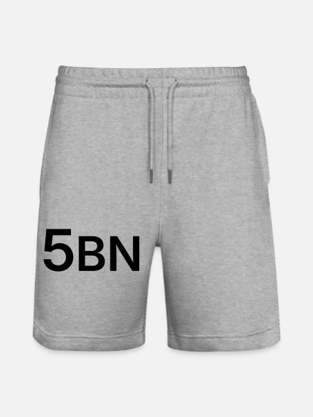 5BN lettering black - Stanley/Stella Trainer Unisex Organic Jogging Shorts - heather grey