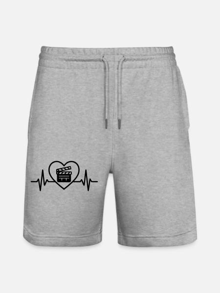 Herz Kino – Film Passion - Stanley/Stella Trainer Unisex Organic Jogging Shorts - heather grey