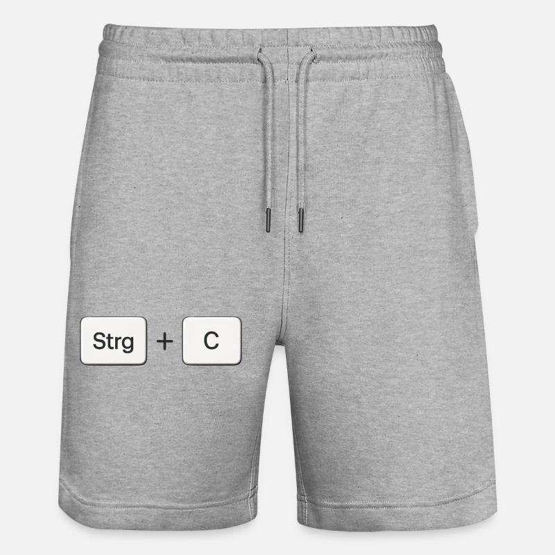 Key Combination Copy Ctrl + C - Stanley/Stella Trainer Unisex Organic Jogging Shorts - heather grey