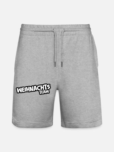 Weihnachts Team - Stanley/Stella Unisex Bio Joggingshorts Trainer - Grau meliert