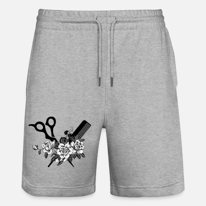 Idée cadeau coiffeur  - Short de jogging bio TRAINER Stanley/Stella unisexe - gris chiné