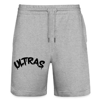 ultras - Stanley/Stella Unisex Bio Joggingshorts Trainer  - Grau meliert - Vorne - Nik (191cm) & Marisol (170cm)